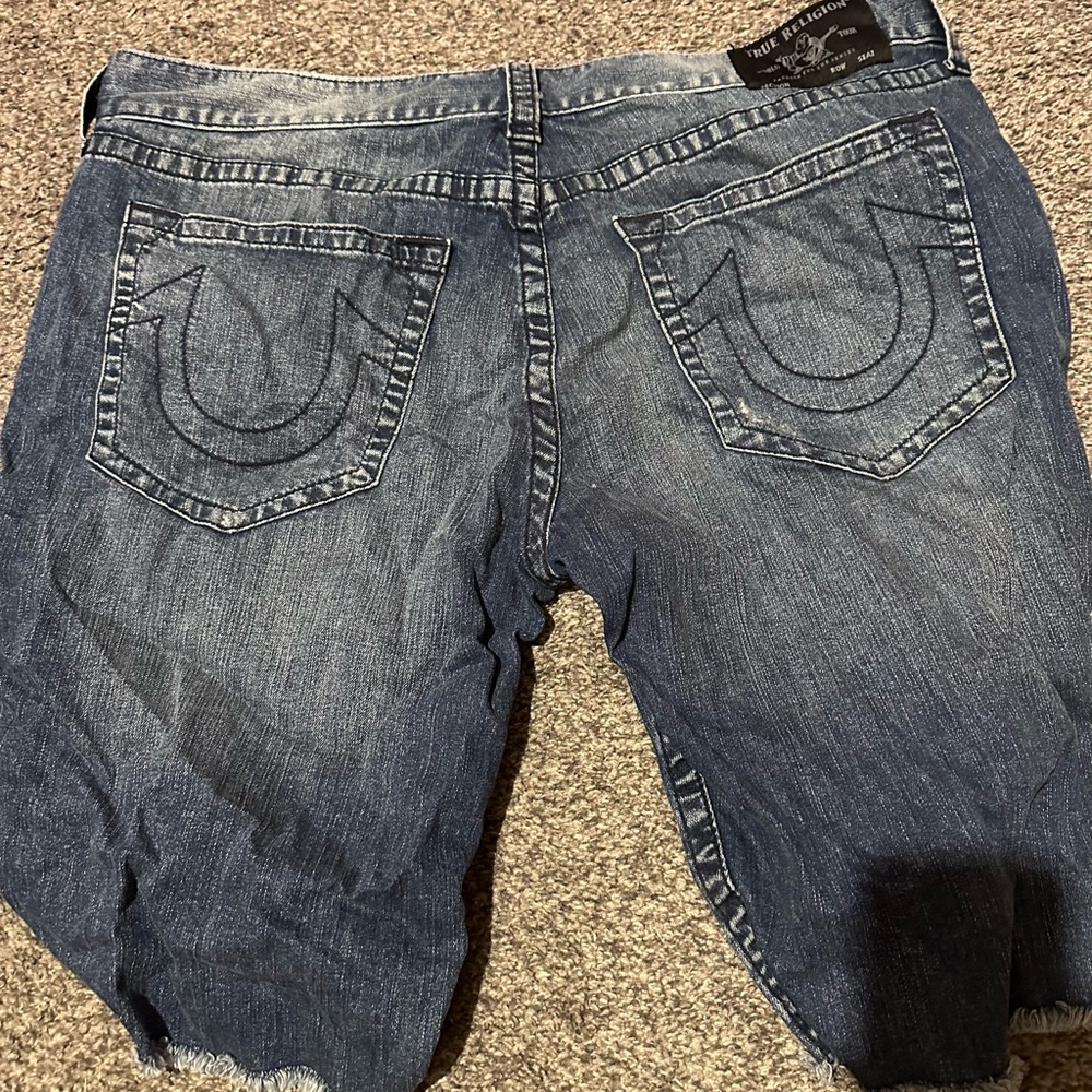 Men’s True Religion Faded Ricky Straight Cut Off Shorts Size 44
